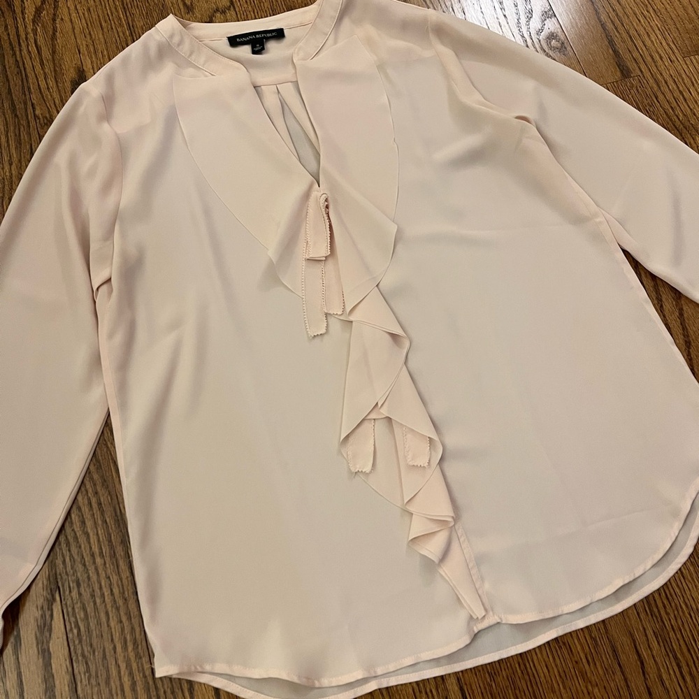 Light Pink Ruffle Blouse - Picture 2 of 5